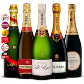 5 Champagne Set: G.H. Mumm Cordon Rouge, Piper-Heidsieck Cuvée Brut, Pol Roger Réserve Brut, Bollinger Special Cuvée, Laurent-Perrier La Cuvée 5×750 ml